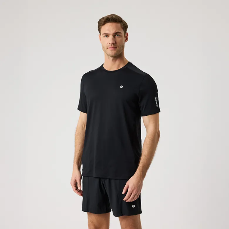 Ace Mesh Panel T-Shirt, Black Beauty