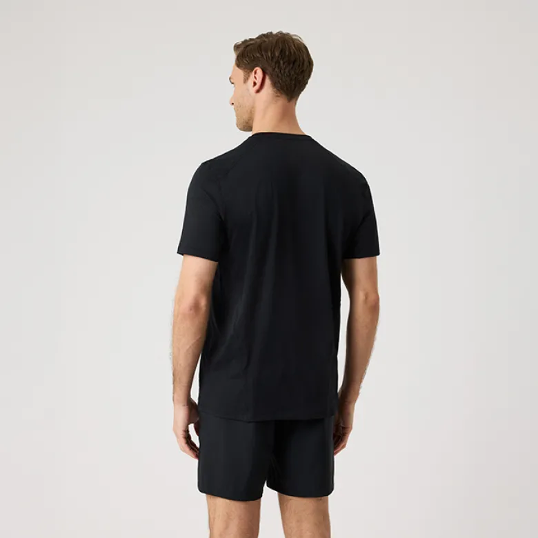 Ace Mesh Panel T-Shirt, Black Beauty