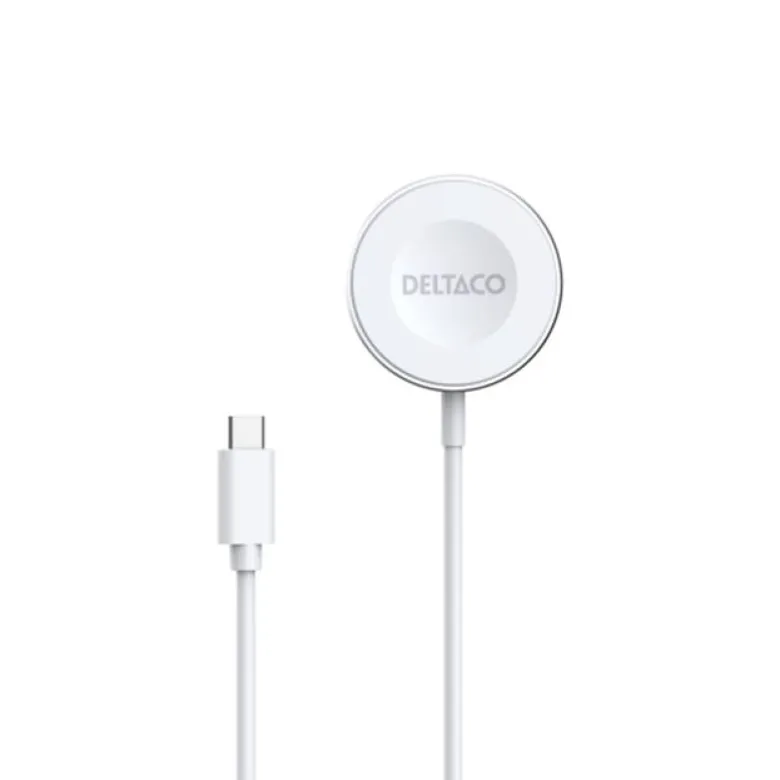 Apple Watch/Samsung Galaxy Watch Laddare 1 m USB-C Kabel, Vit