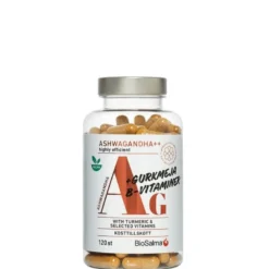 Ashwagandha + Gurkmeja B-vitaminer 120 kapslar