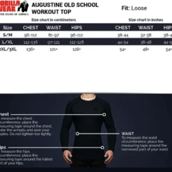 Augustine Old School Work Out Top, Black/Red
