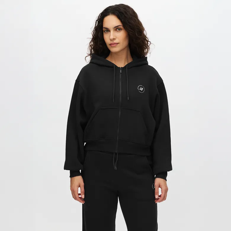 Base Sweat Full Zip Hoodie, Black
