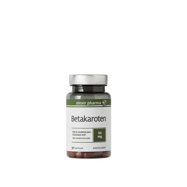 Betakaroten 50 mg 50 kapslar