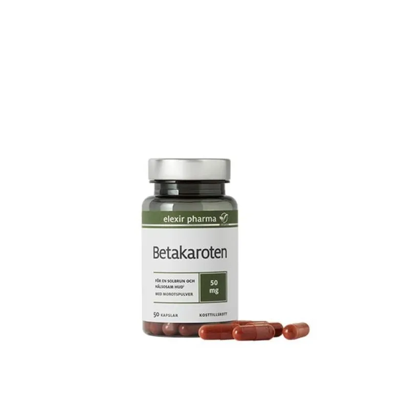 Betakaroten 50 mg 50 kapslar