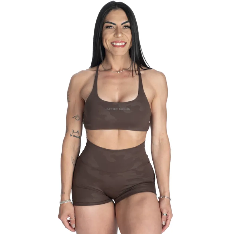 Better Bodies Sport tops, BB strappy bra, Timber Camo