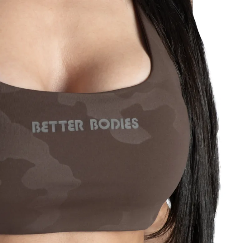 Better Bodies Sport tops, BB strappy bra, Timber Camo