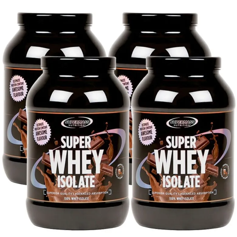BIG BUY 4 x Super Whey Isolate Vassleproteinisolat 1300 g