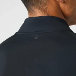 Borg Midlayer Half Zip, Black Beauty