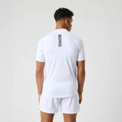 Borg Mock Neck T-Shirt, Brilliant White
