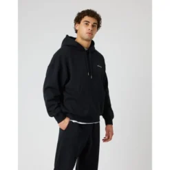 Borg Oversized Hoodie, Black Beauty
