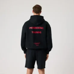 Borg Oversized Hoodie, Black Beauty