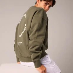 Borg Oversized Sweatshirt, Kalamata