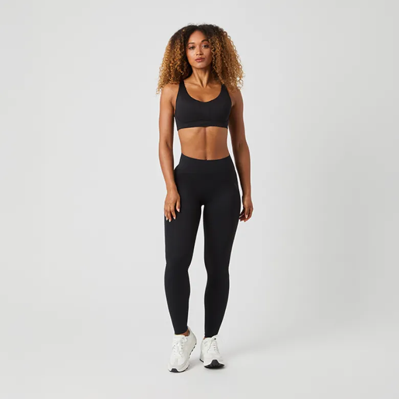Borg Reform Sports Bra, Black Beauty