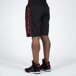Buffalo Old School Workout Shorts, Black/Red