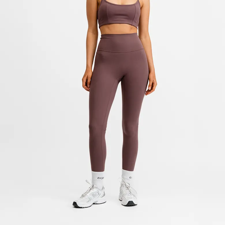 Butter Soft High Waist Tights, Dark Mauve