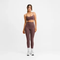 Butter Soft High Waist Tights, Dark Mauve