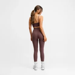 Butter Soft High Waist Tights, Dark Mauve