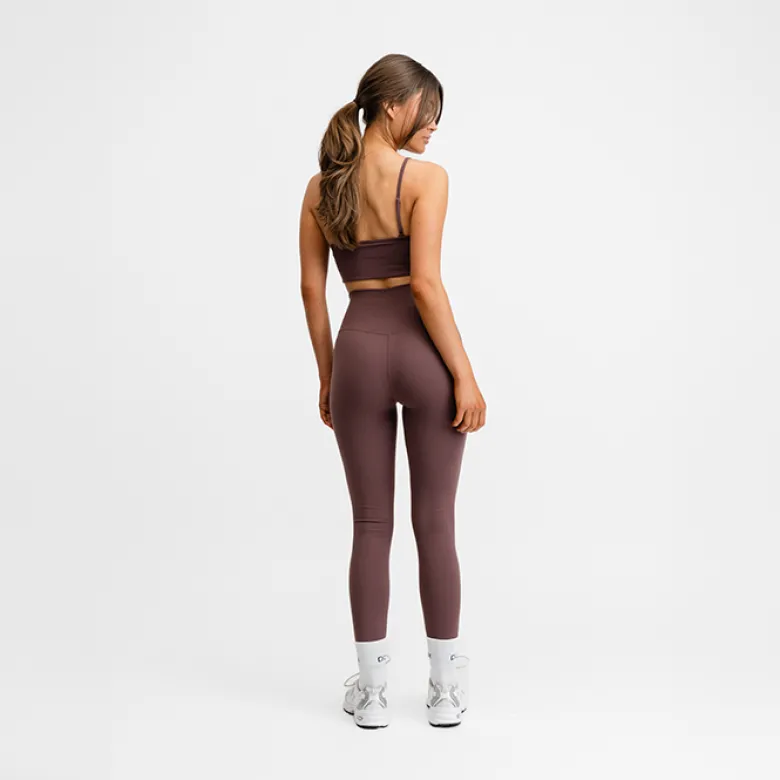 Butter Soft High Waist Tights, Dark Mauve