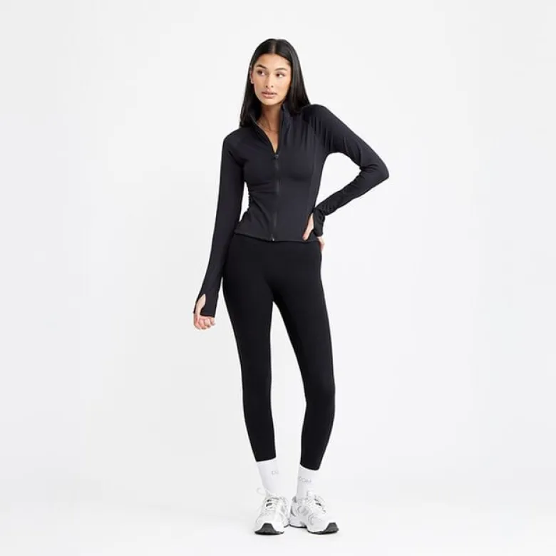 Butter Soft Zip Cardigan, Black
