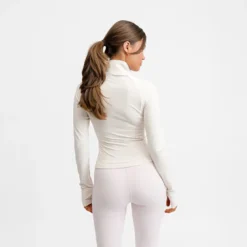 Butter Soft Zip Cardigan Cream White