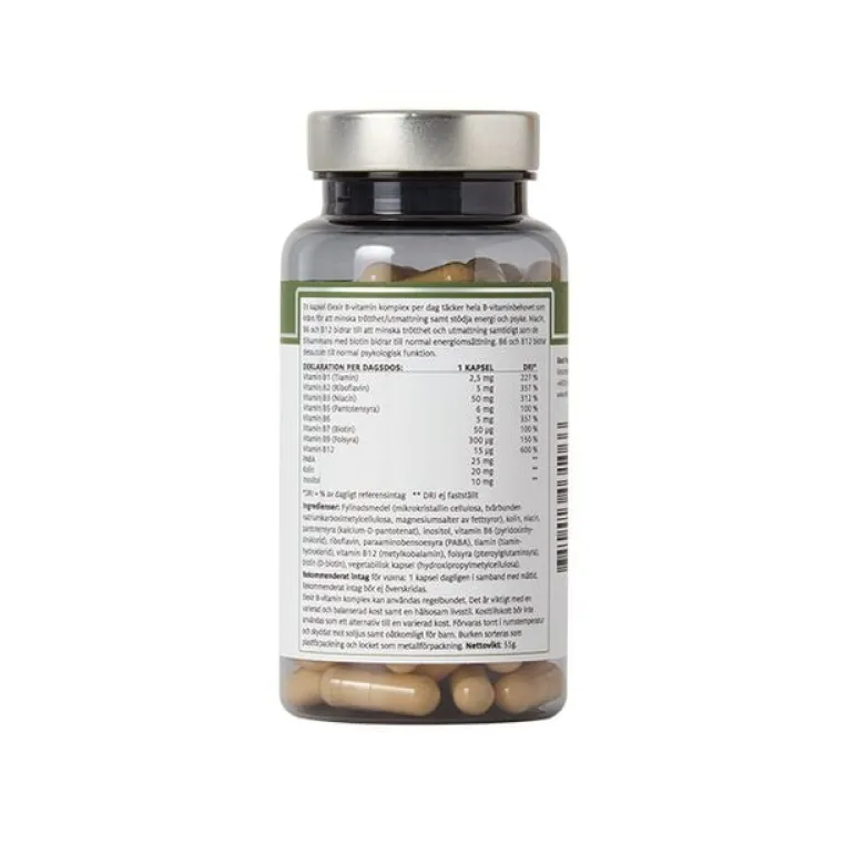 B-vitamin Komplex Vegansk 100 kapslar