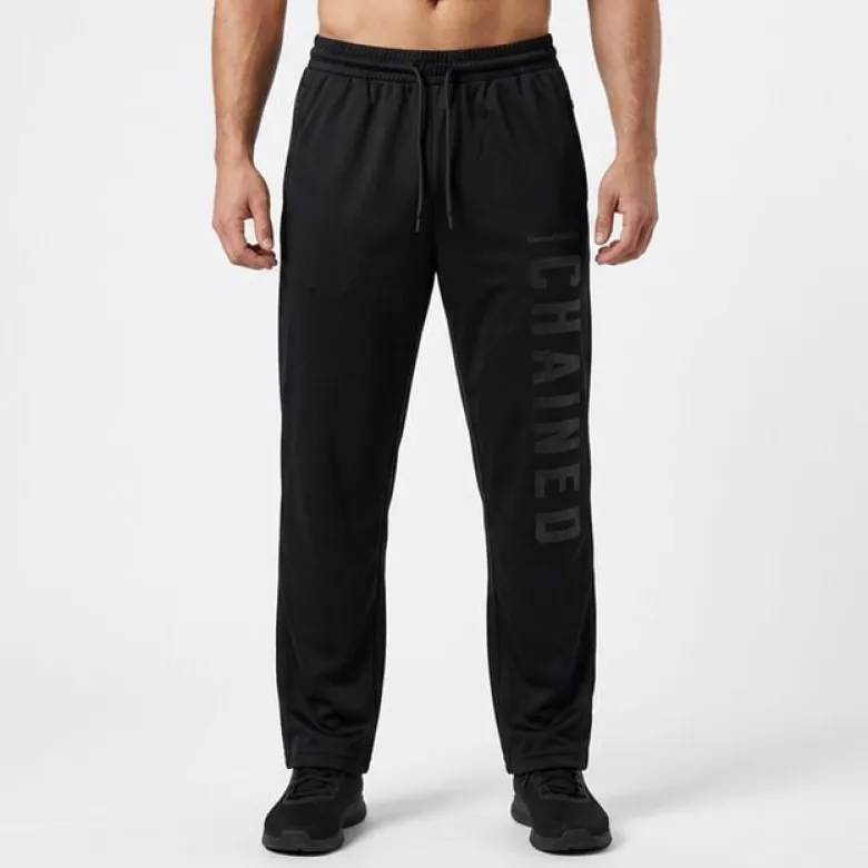 Chained Straight Mesh Pants Black/Black
