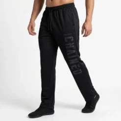Chained Straight Mesh Pants Black/Black
