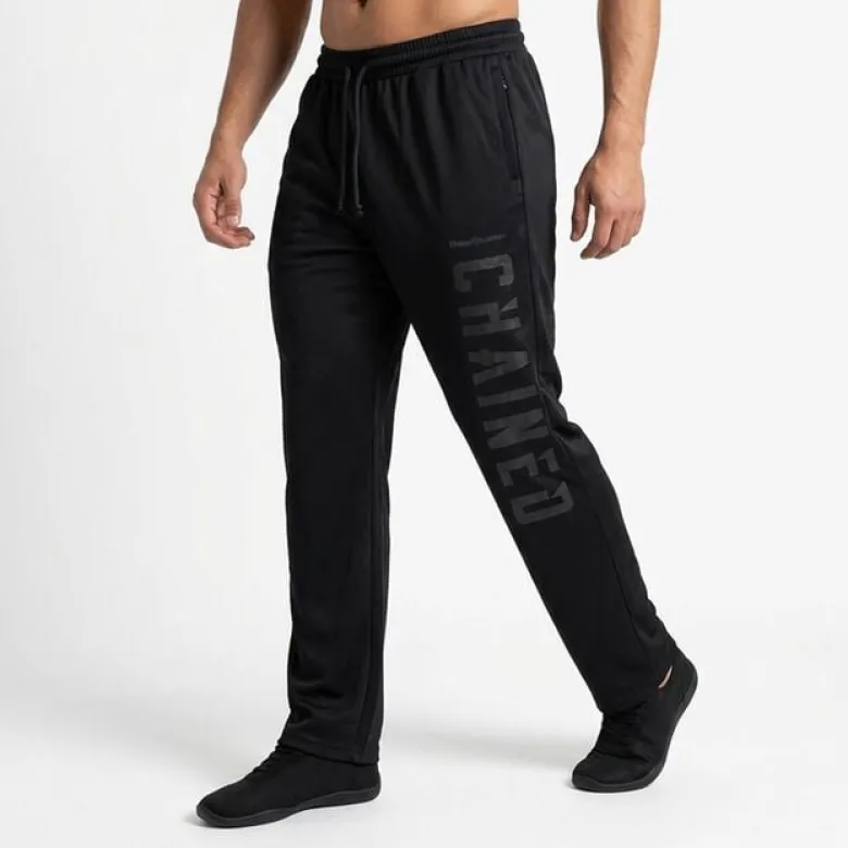 Chained Straight Mesh Pants Black/Black