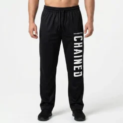 Chained Straight Mesh Pants Black/White