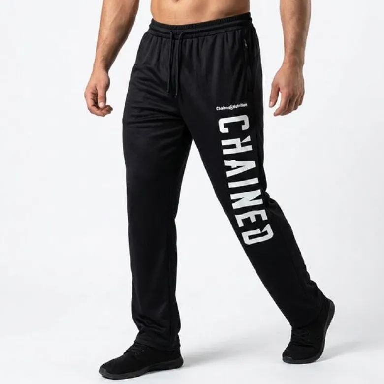 Chained Straight Mesh Pants Black/White