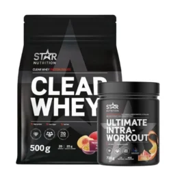 Clear Whey Vassleprotein 500 g + Ultimate Intra Workout Kolhydratspulver 720 g