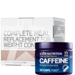 Complete Meal Måltidsersättning Viktkontroll + Koffeintabletter 200 mg 90 Kapslar