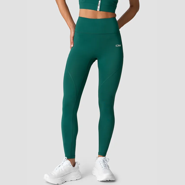 Contrast Tights Wmn, Deep Emerald