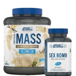 Critical Mass Gainer 2,4 kg Vanilla + Testo Bomb Enhancer 120 Kapslar