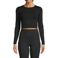 Crop Long Sleeve, Black