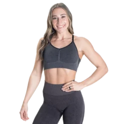 Curve Scrunch Bra, Black Melange
