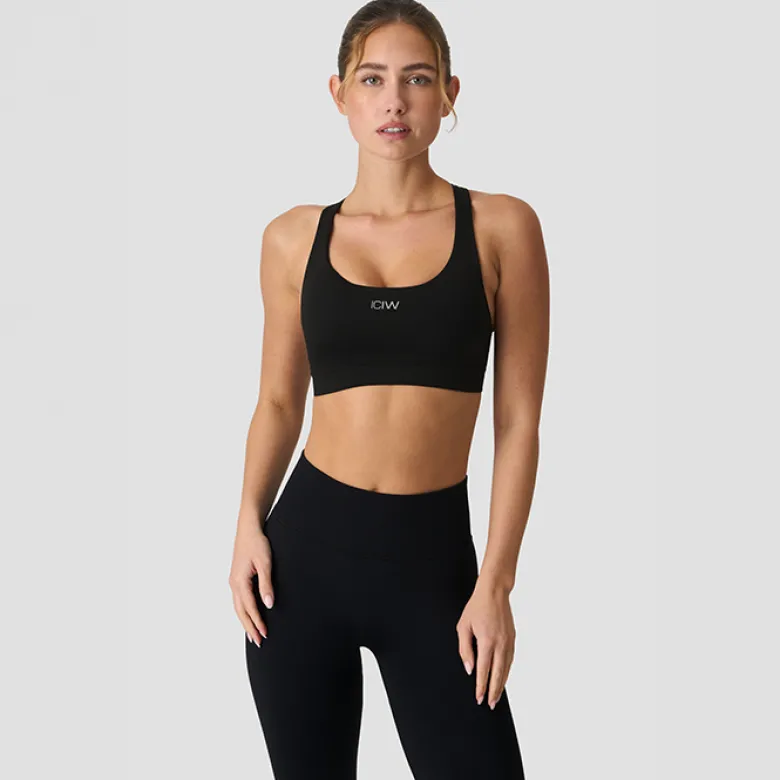 Define Seamless Racer Back Sports Bra, Black