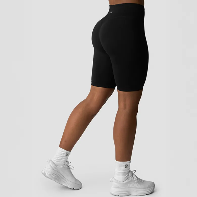 Define Seamless V-shape Biker Shorts, Black