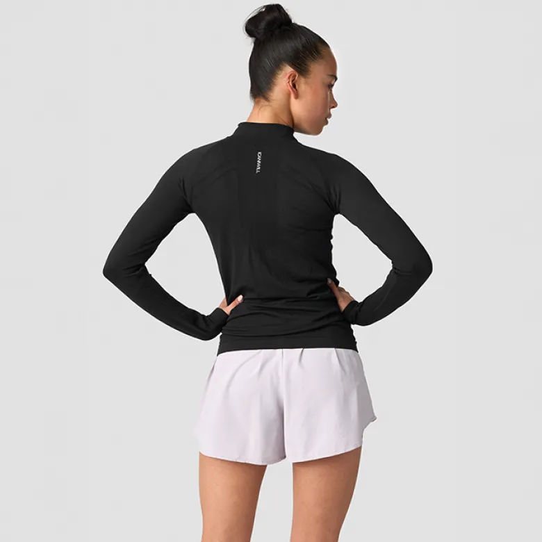 Define Seamless 1/4 Zip, Black