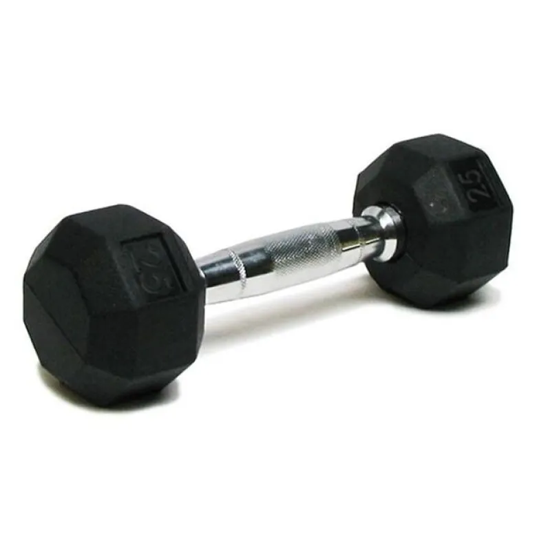 Deluxe Rubber Dumbbell 13,6 kg