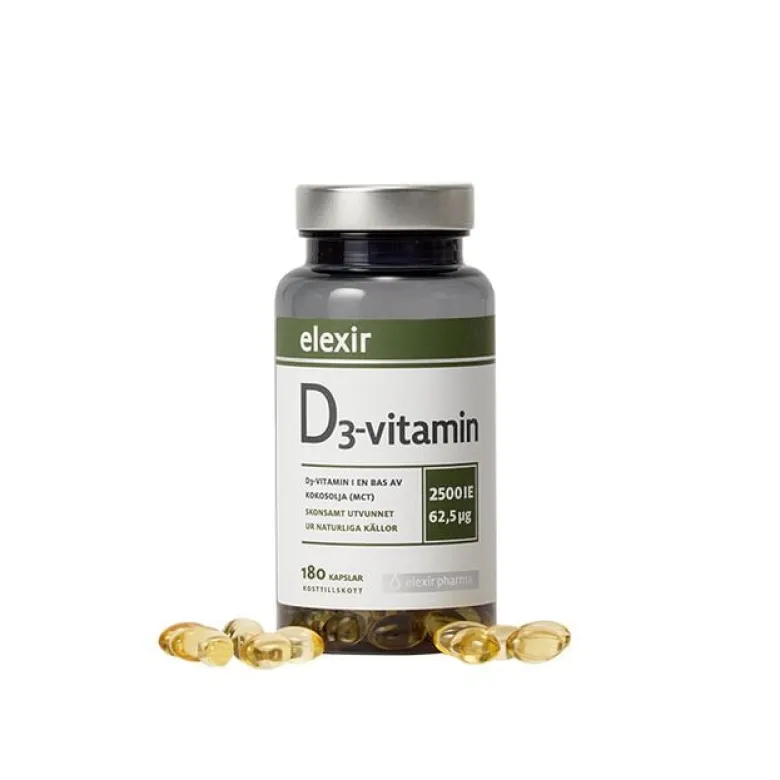D3-vitamin 2500 IE 180 kapslar