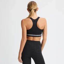 Emblem Racerback Sportsbra, Blackogo Emboss