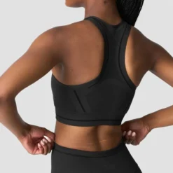 Endurance Seamless Sports Bra, Dark Grey