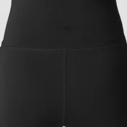 Essence Seamless Fold Over Flared Pants, Black