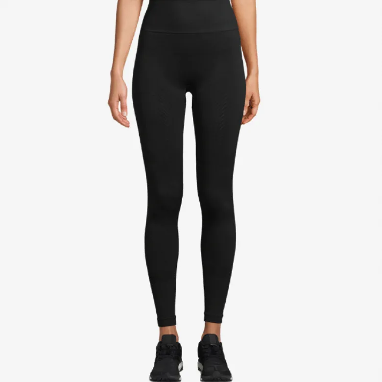 Essential Block Seamless High Waist Tights, Black