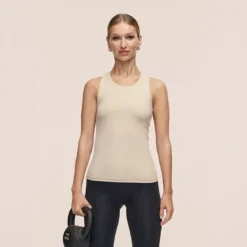 Essential Racerback Tank Ecru