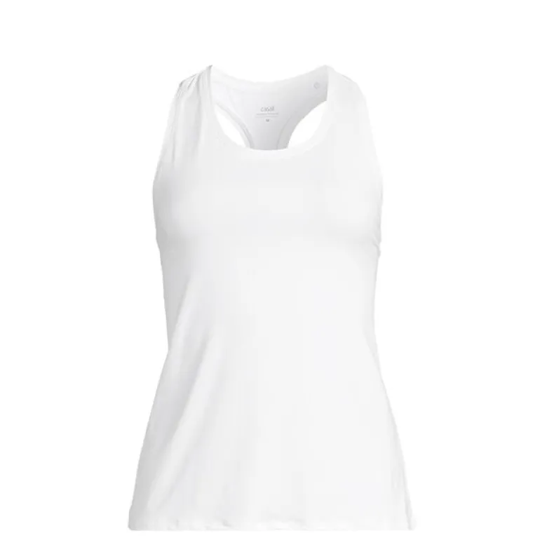 Essential Racerback Tank, White