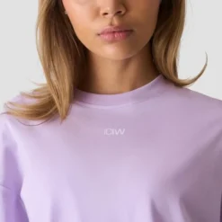 Everyday Oversized Cotton T-shirt Print, Pastel Lilac
