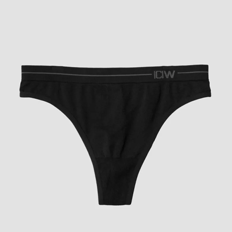 Everyday Seamless Thong 2-pack, Black