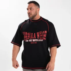 Finley Oversized T-Shirt, Black/Red